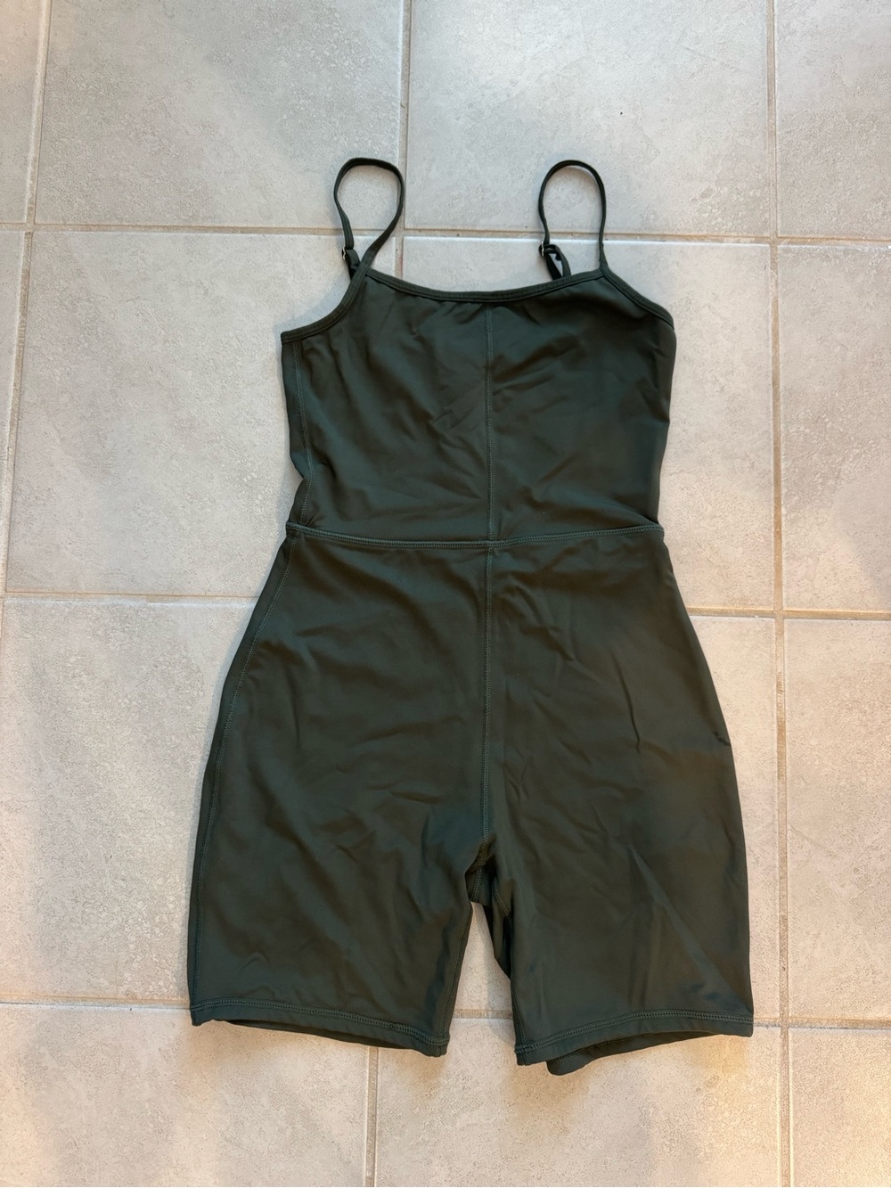 Francesca's Olive Green Sleeveless Romper XS